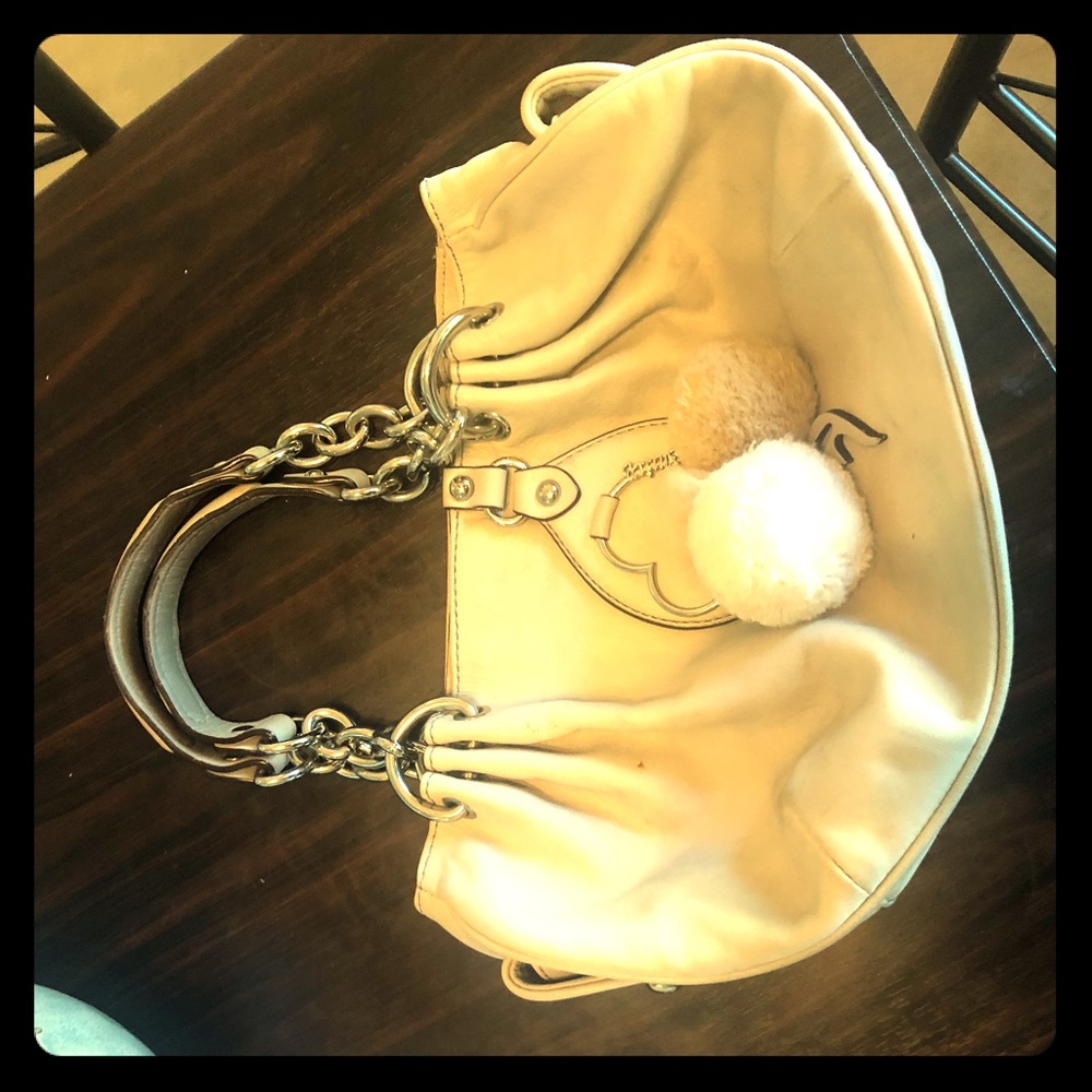 Vintage Cream Leather Juicy Couture Handbag